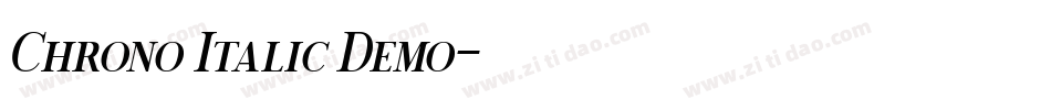 Chrono Italic Demo字体转换